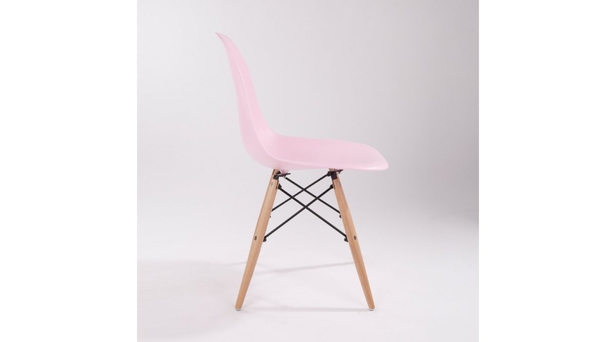 ADORE EAMES NORMA MASİF SANDALYE PEMBE 4LÜ Vivense