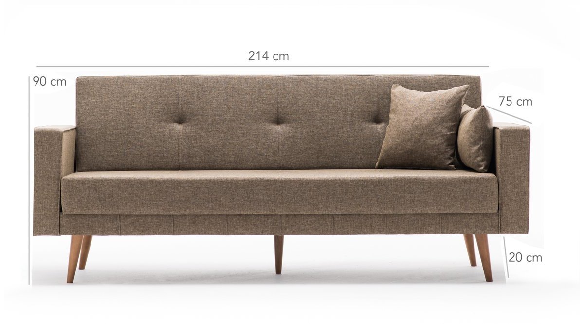 DUBLİN YATAKLI ÜÇLÜ KOLTUK KAHVE FİYATI Vivense