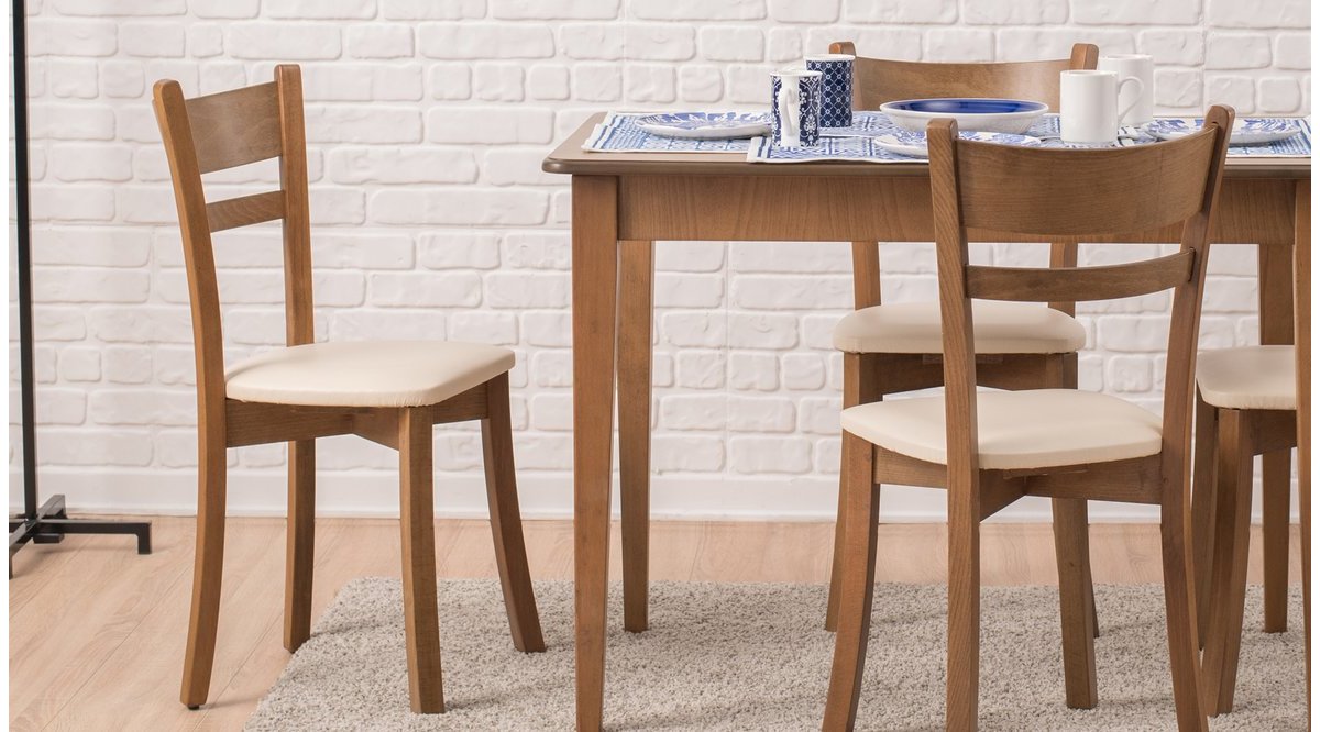 MODERN UMA AHŞAP SANDALYE İKİLİ FİYATI Vivense