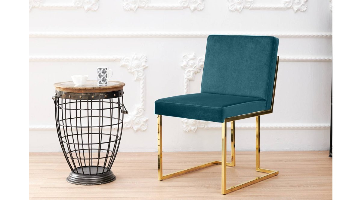 LİMA SANDALYE GOLD TURKUAZ FİYATI Vivense