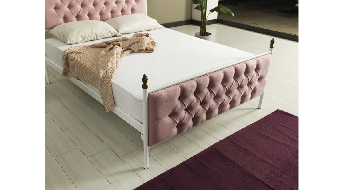 PEDESA ÇİFT KİŞİLİK FERFORJE METAL KARYOLA PEMBE 160X200 PEDESA ÇİFT KİŞİLİK FERFORJE METAL KARYOLA PEMBE 160X200