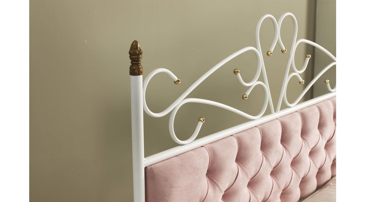 PEDESA ÇİFT KİŞİLİK FERFORJE METAL KARYOLA PEMBE 160X200 PEDESA ÇİFT KİŞİLİK FERFORJE METAL KARYOLA PEMBE 160X200