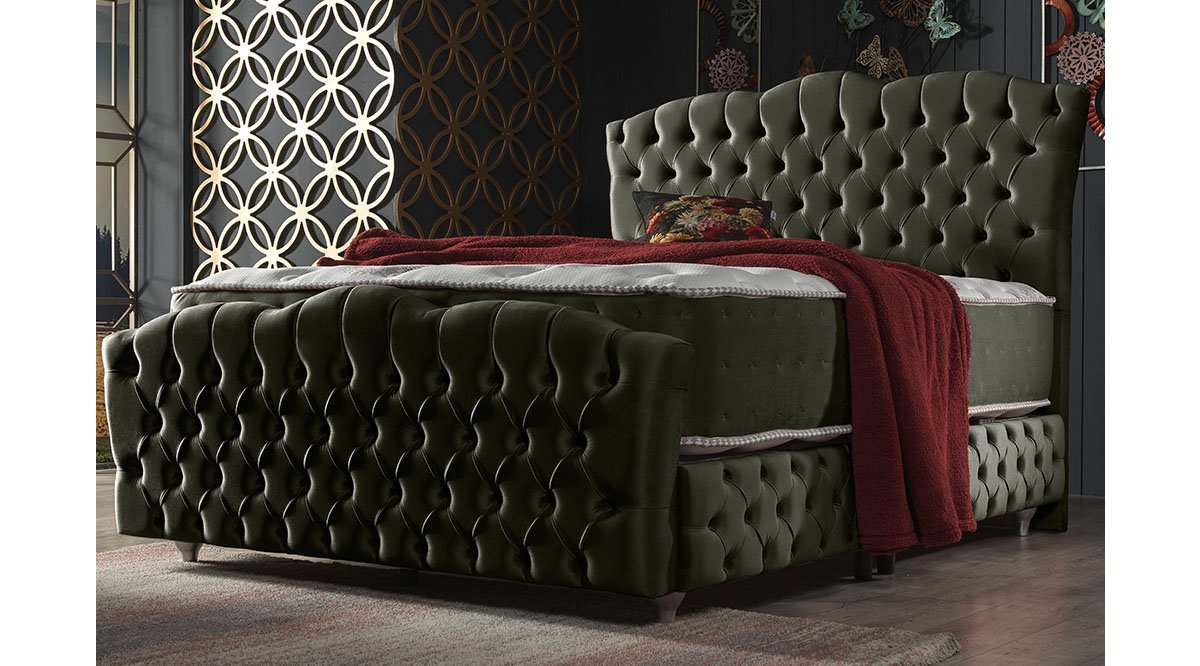 REİNA FÜME CEGANE BAZA BAŞLIK YATAK SET 160X200 FİYATI