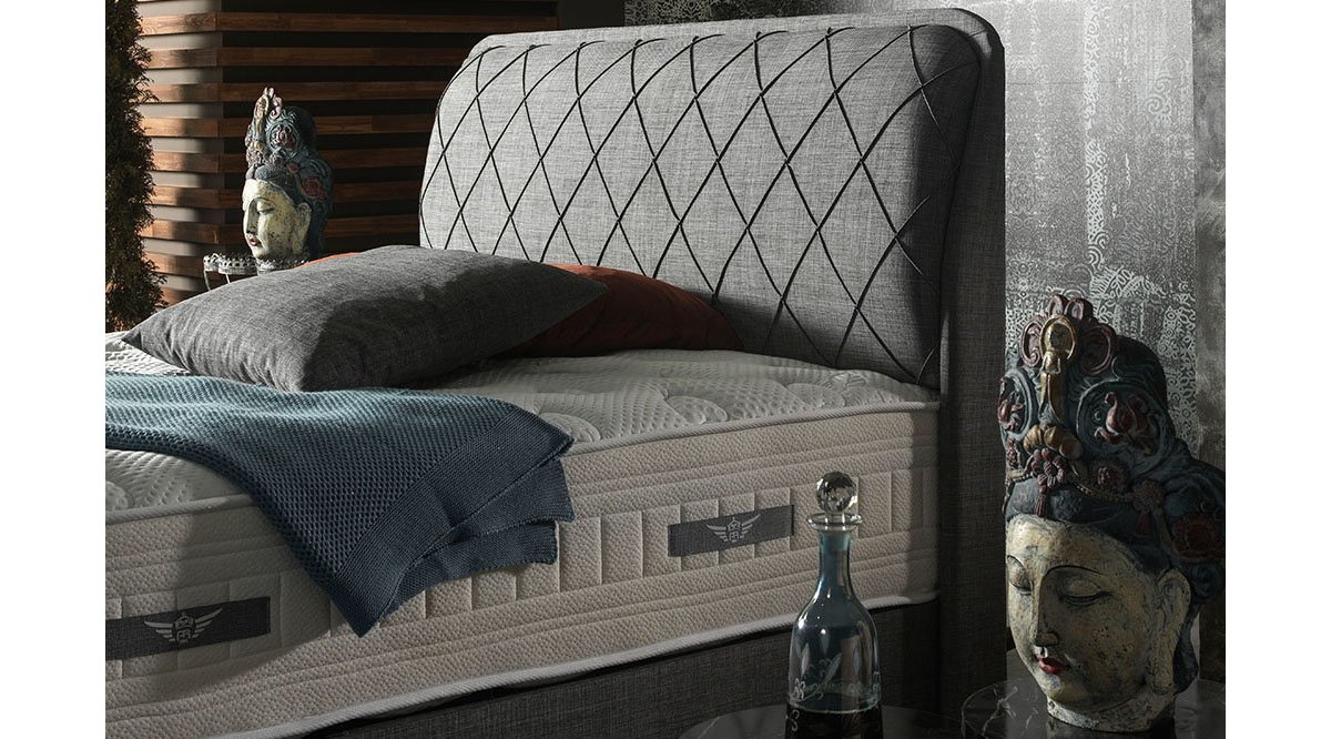 REİNA GRİ SİRTAKİ BAZA BAŞLIK YATAK SET 150X200 FİYATI