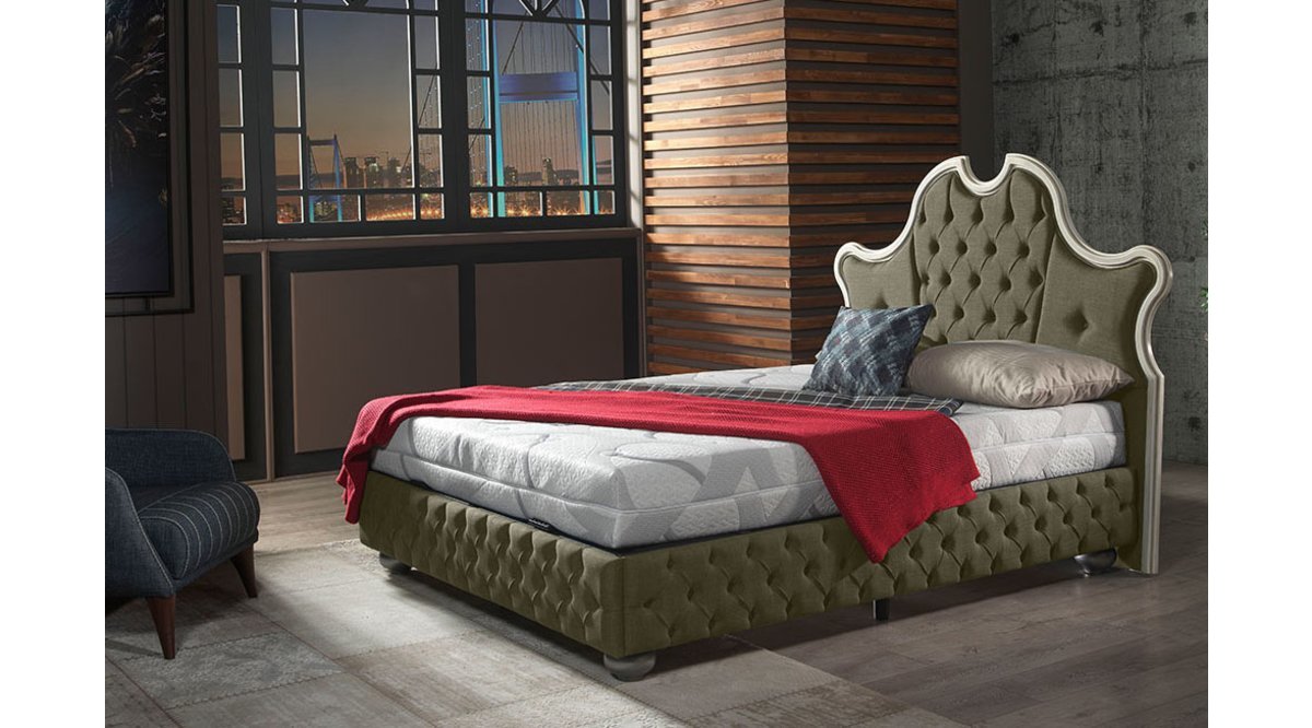 REİNA AÇIK KAHVERENGİ TWİST BAZA BAŞLIK YATAK SET 180X200 FİYATI Vivense