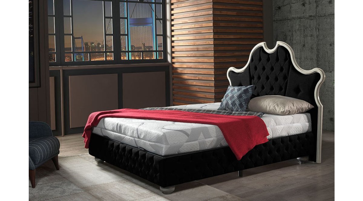 REİNA SİYAH TWİST BAZA BAŞLIK YATAK SET 180X200 FİYATI