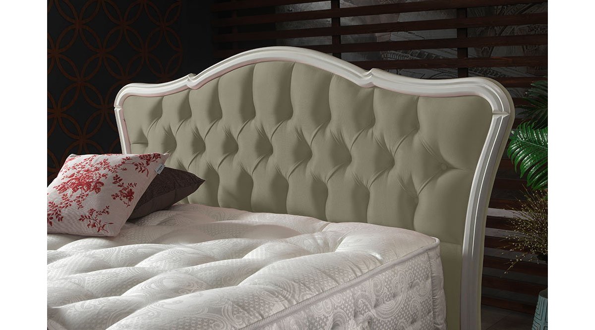 REİNA KOYU BEJ VALS BAZA BAŞLIK YATAK SET 180X200 FİYATI