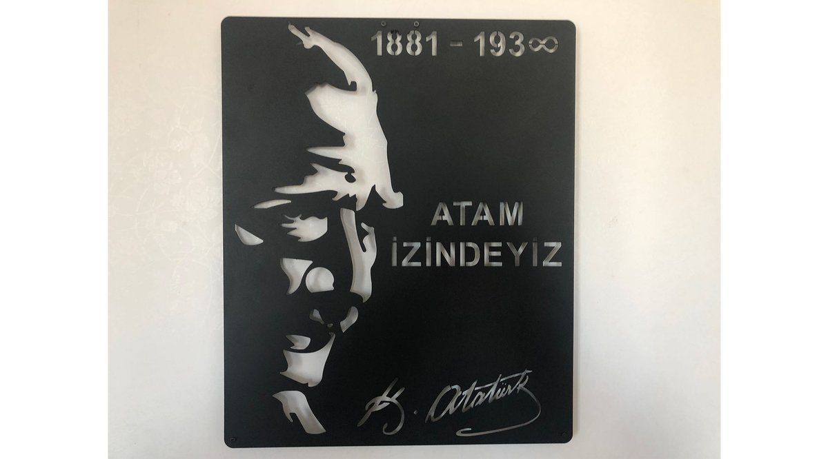 DEKORATİF METAL DUVAR TABLOSU ATATÜRK SİLUETİ FİYATI Vivense