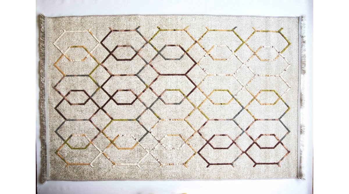 KİLİM DÜKKANIM PASTEL TONLARDA GEOMETRİK DESEN KAYMAZ TABAN NAKIŞLI