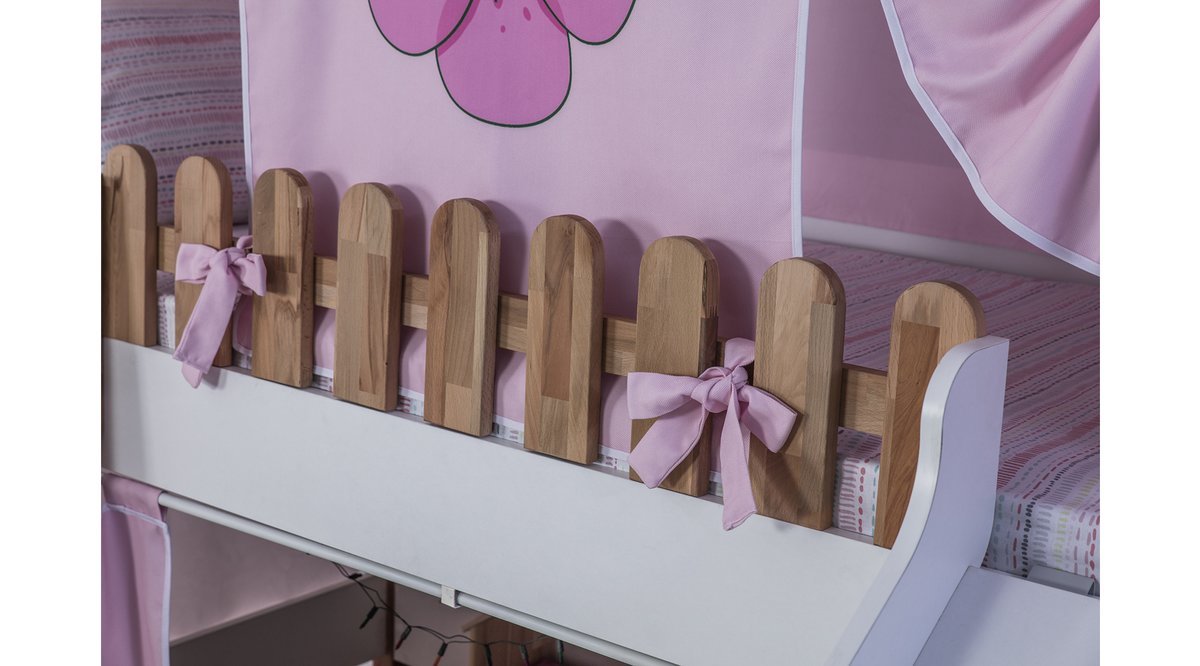 MY HOUSE MONTESSORİ PEMBE KUMAŞLI EV ÇATILI KAYKAYLI OYUN EVİ FİYATI