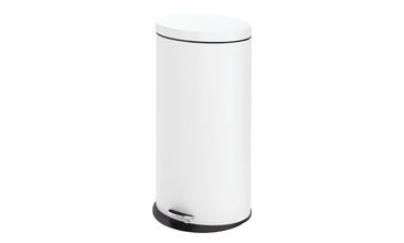 PEDALLI BÜYÜK ÇÖP KOVASI 30 LT SAPLI İÇ KOVA DAHİL BEYAZ RENKLİ 33X25X64CM