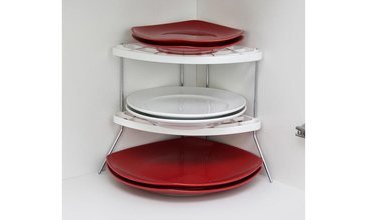 MUTFAK DOLAP İÇİ TABAK DÜZENLEYİCİ KÖŞE RAFI 27X23X27CM