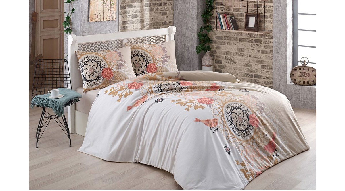 GÜLBAHÇE ÇİFT KİŞİLİK NEVRESİM TAKIMI DÖRT PARÇA FİYATI Vivense