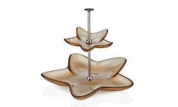 COTTON SÜTLÜ KAHVE İKİ KATLI YILDIZ TABAK