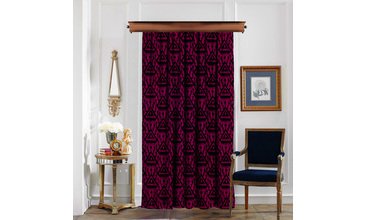 HALI MOTİFLİ MOR PERDE 140X240CM