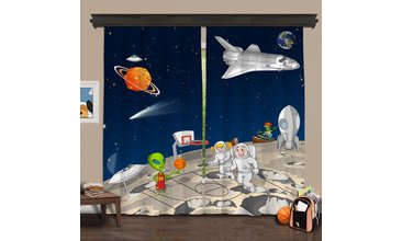 CİPCİCİ TİYATROSU UZAYLI KANKALAR 2 KANAT PERDE 140X240CM