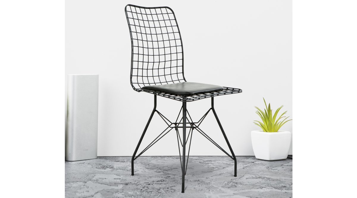 CHİC LİFE SİYAH TEL SANDALYE FİYATI Vivense