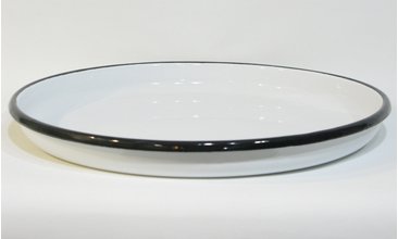 EMAYE YUVARLAK SIĞ TEPSİ 33 CM SİYAH