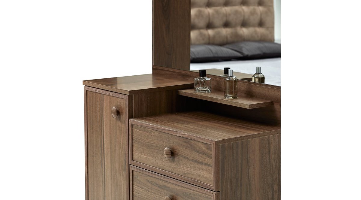 PALERMO 180 CM CEVİZ YATAK ODASI TAKIMI FİYATI Vivense