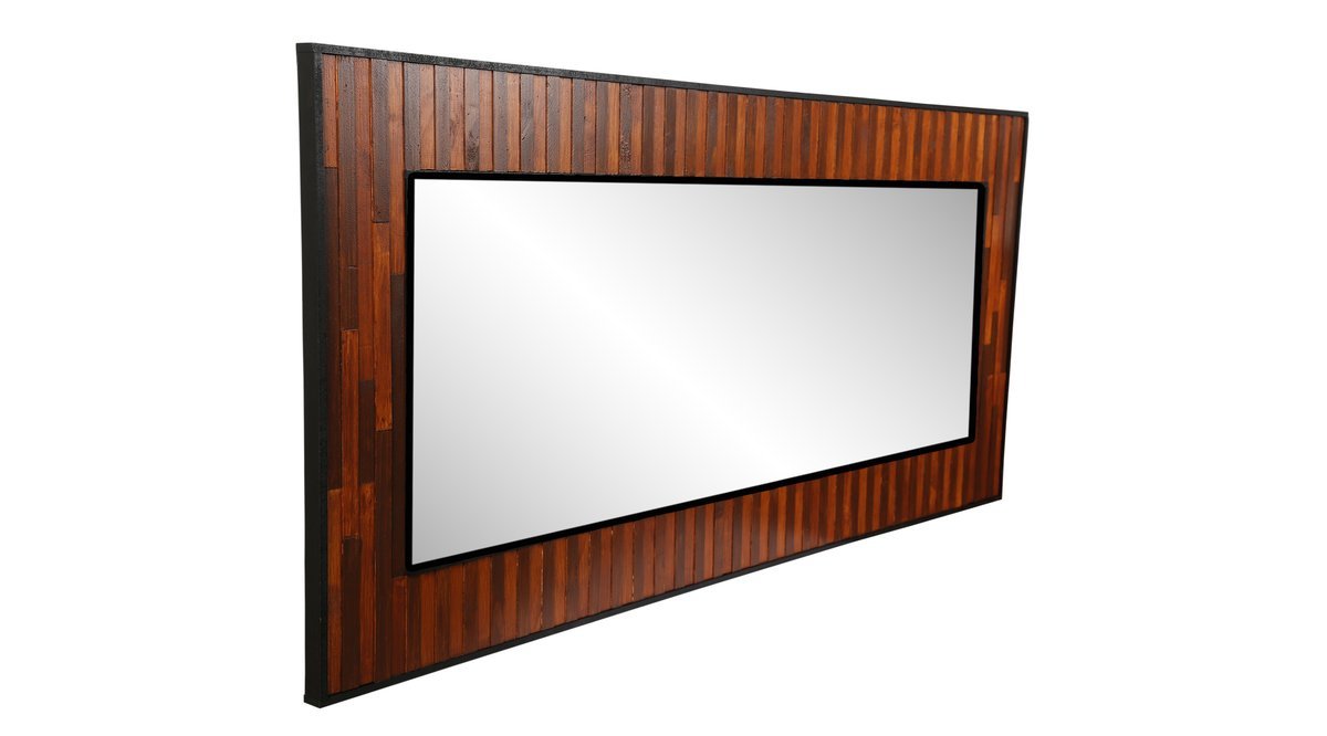 DFN WOOD DOĞAL AHŞAP DİKDÖRTGEN DEKORATİF DUVAR AYNA PİYANO MODEL 140