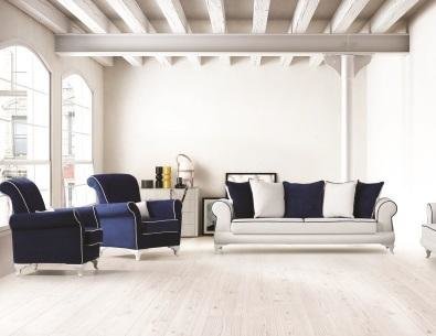 YANKI YATAKLI KOLTUK TAKIMI MAVİ BEYAZ