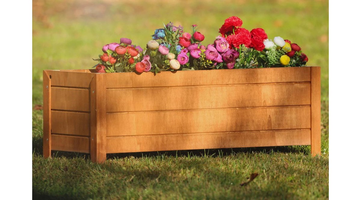 MANDU 80X30 DEKORATİF AHŞAP SAKSI FİYATI Vivense