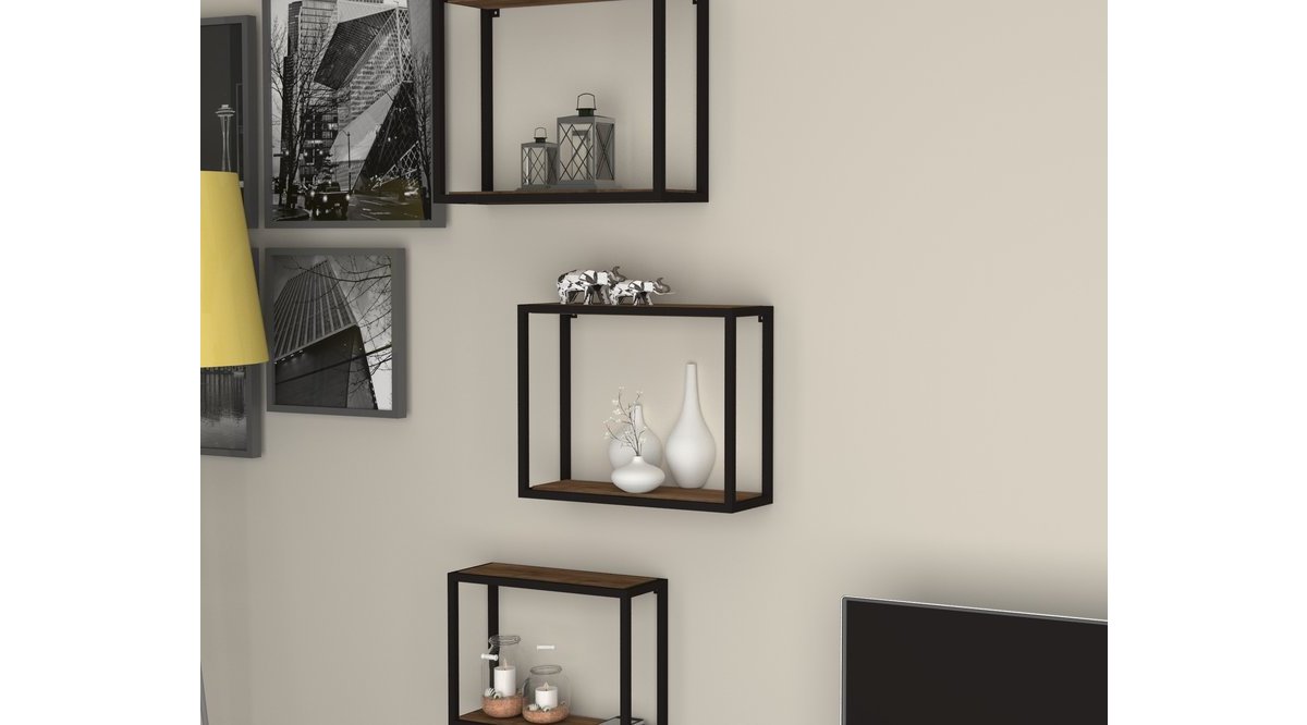 DMODÜL DENZA 3LÜ METAL DEKORATİF DUVAR RAF FİYATI Vivense DMODÜL DENZA 3LÜ METAL DEKORATİF DUVAR RAF FİYATI Vivense