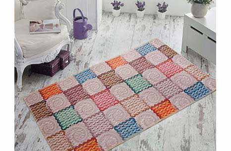 FESTİVAL HALI RENKLİ KARELİ 80*120