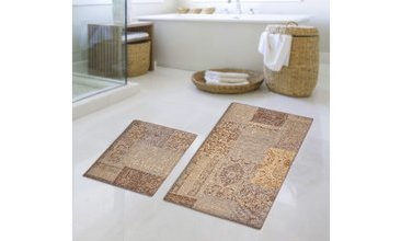 OTANTİK DOKUMA ŞÖNİL İKİLİ BÜYÜK BANYO TAKIMI 70X120 VE 60X70 CM ALN121
