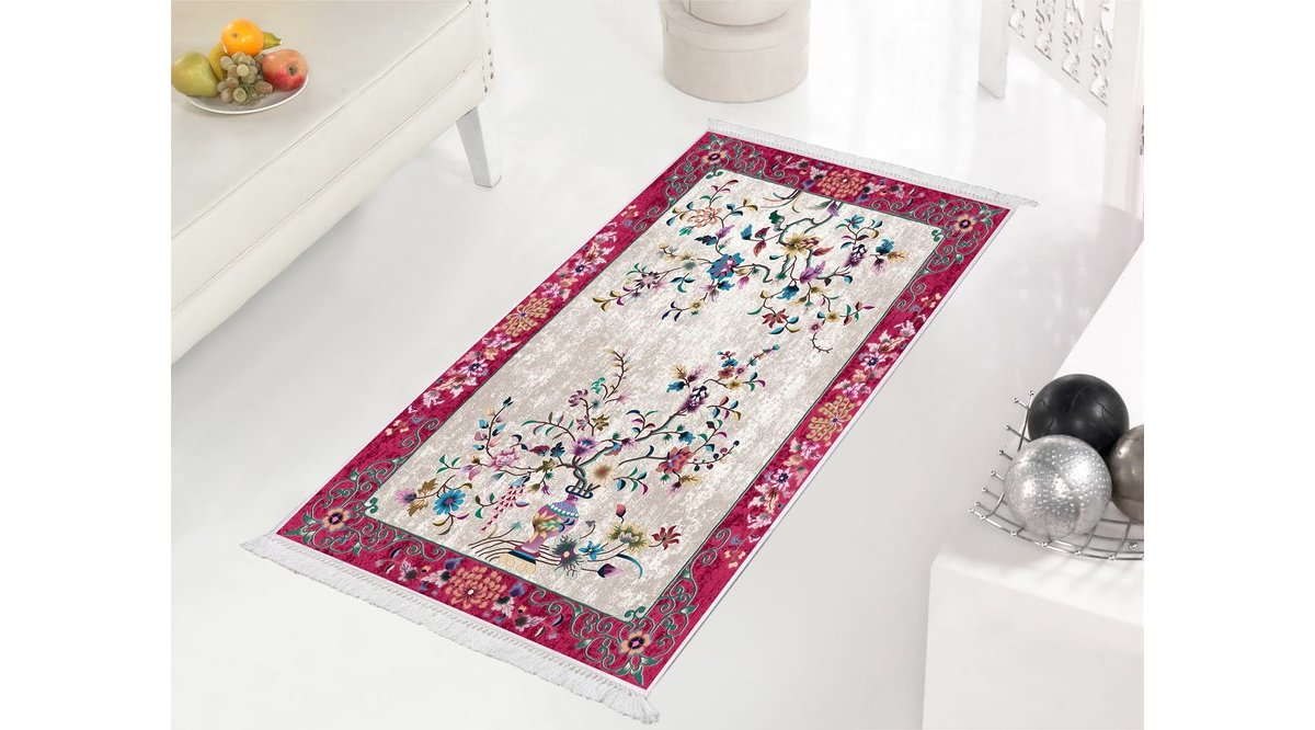 DEKOREKO İNCİ HALI DİJİTAL SAÇAKSIZ 2021 (80X200 CM) FİYATI Vivense