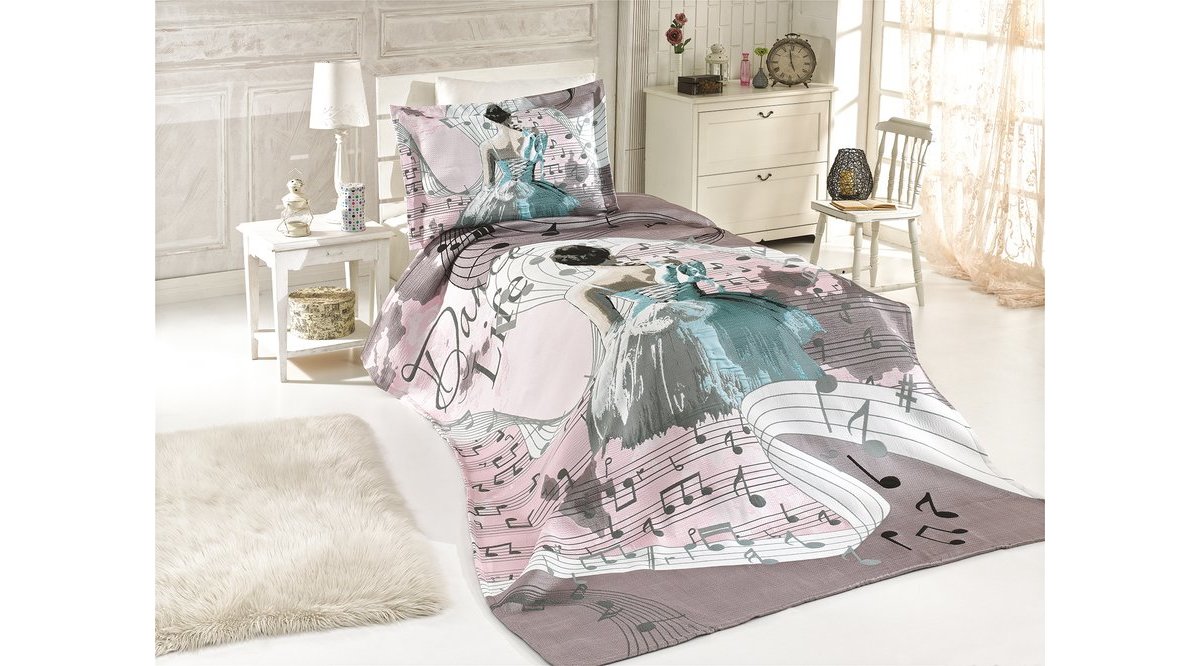 VİNALDİ BALERİN JAKARLI TEK KİŞİLİK YATAK ÖRTÜSÜ PUDRA VİNALDİ BALERİN JAKARLI TEK KİŞİLİK YATAK ÖRTÜSÜ PUDRA