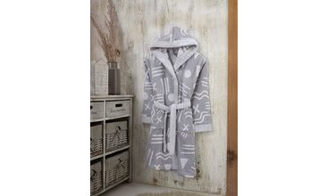 BAMBU 13-14 YAŞ ÇOCUK BORNOZ POWER GRİ