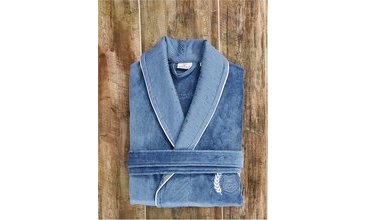 ORGANİK PAMUK ERKEK BORNOZ LİGNA LACİVERT M