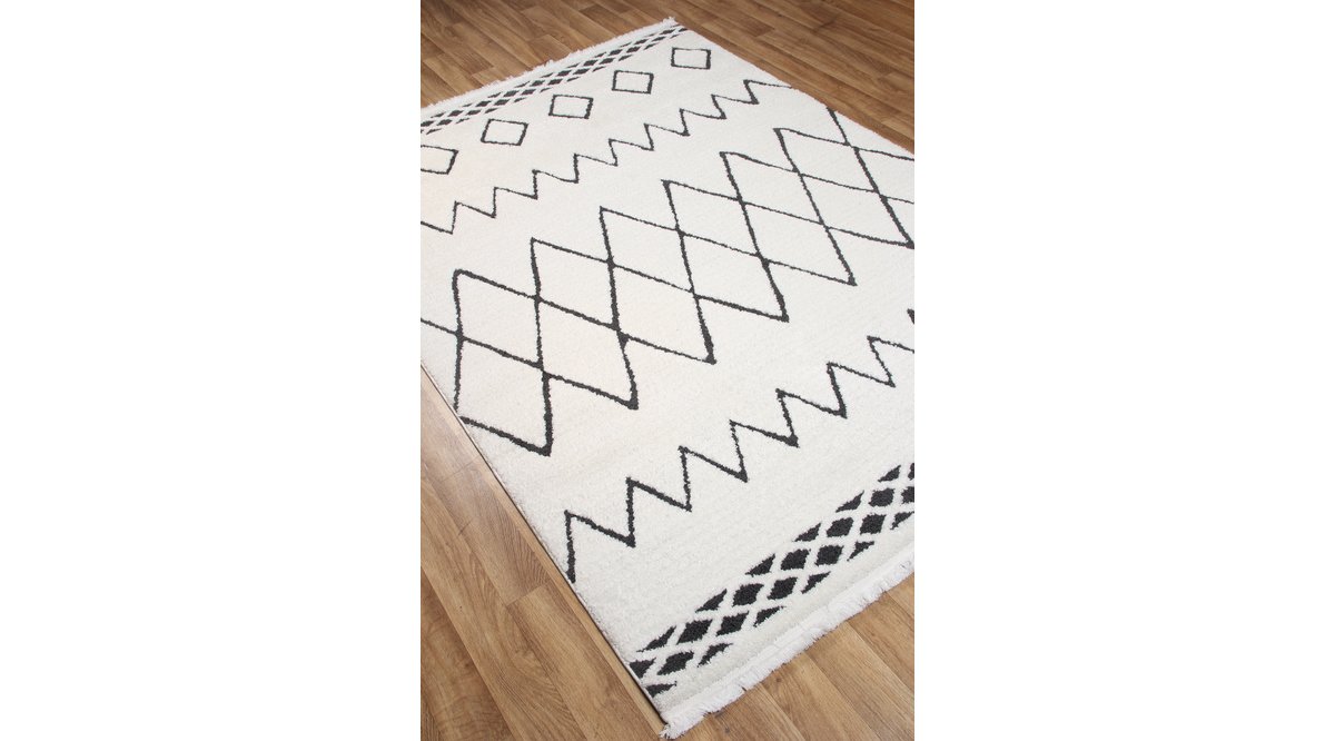 ETNİK HALI SİYAH BEYAZ 133X190 FİYATI Vivense