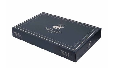 POLO PAMUK SATEN NEVRESİM TAKIMI ÇİFT KİŞİLİK VOGEL BEYAZ-LACİVERT