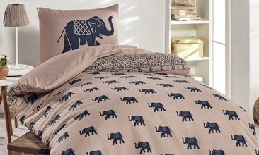 EPONJ JUNİOR NEVRESİM SETİ TEK KİŞİLİK FİL MAVİ