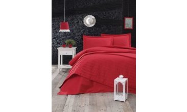 MONART KAPİTONELİ YATAK ÖRTÜSÜ ÇİFT KİŞİLİK KIRMIZI