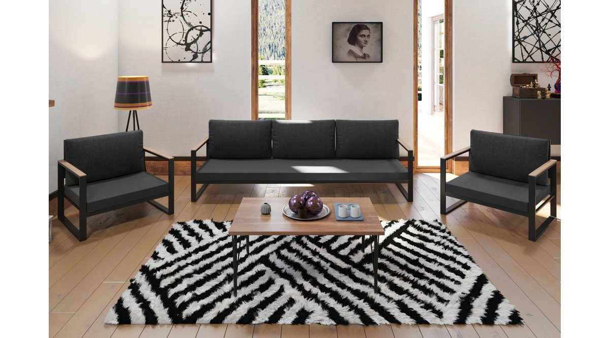 EVDEMO KOBALT KOLTUK TAKIMI SİYAH FİYATI Vivense EVDEMO KOBALT KOLTUK TAKIMI SİYAH FİYATI Vivense