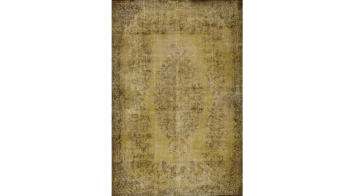 JUNGLE HALI VİNTAGE ESKİTME ETNİK HARDAL RENK DEKORATİF HALI 80X150