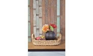 MUM TASARIMLI KAHVERENGİ KESME CAM VAZO