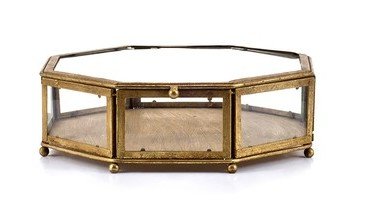 ANTİKA ALTIN CAM SAKLAMA KUTUSU