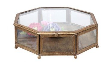 ANTİKA ALTIN CAM SAKLAMA KUTUSU