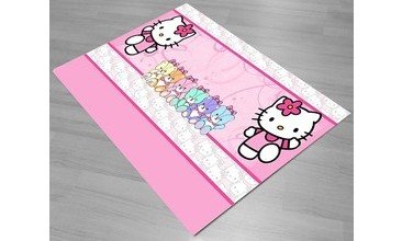 PEMBE HELLO KİTTY ÇOCUK HALISI 100X140