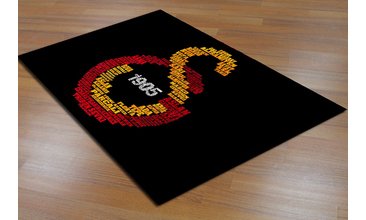 GALATASARAY SİYAH DEKORATİF HALI 100X140
