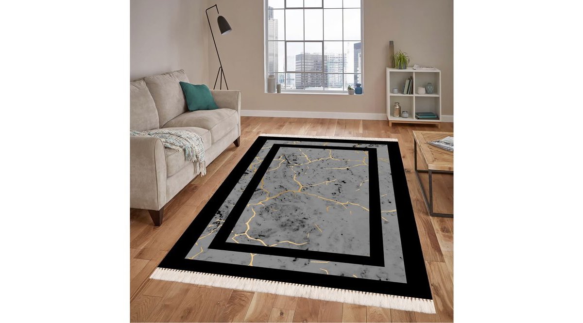 HALIFORUM KAYMAZ TABANLI HALI MODERN MERMER DESEN HS459 FİYATI Vivense