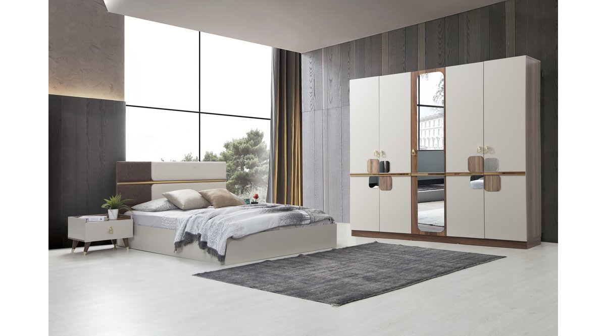 ADDER 5 KAPAKLI YATAK ODASI TAKIMI KUMTAŞI CEVİZ FİYATI