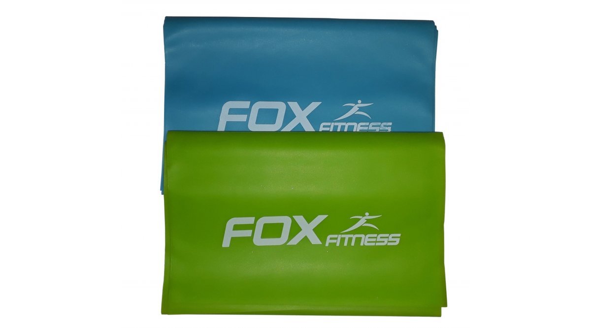 FOX FİTNESS PİLATES YOGA BANT SETİ 0,25 MM MAVİ VE 0,35 MM YEŞİL FİYATI