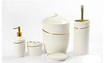YARGICI 5 PARÇA PORSELEN BANYO SETİ