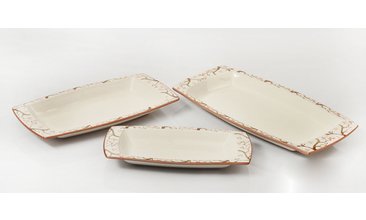 YARGICI PORSELEN 3 PARÇA KAYIK TABAK SET MÜRDÜM