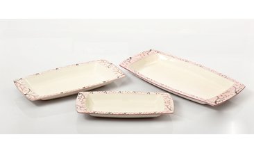 YARGICI PORSELEN 3 PARÇA KAYIK TABAK SET MÜRDÜM